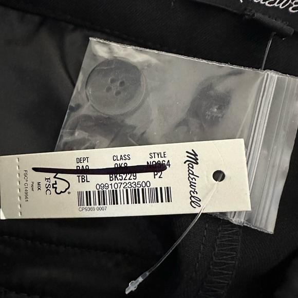 Madewell The Petite Fairbanks Pant True Black Size 2 Petite - Picture 5 of 8